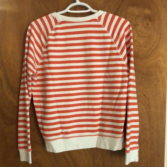 Levi’s W’s Orange & White Striped Sweatshirt ~ Large - Picture 2 of 6